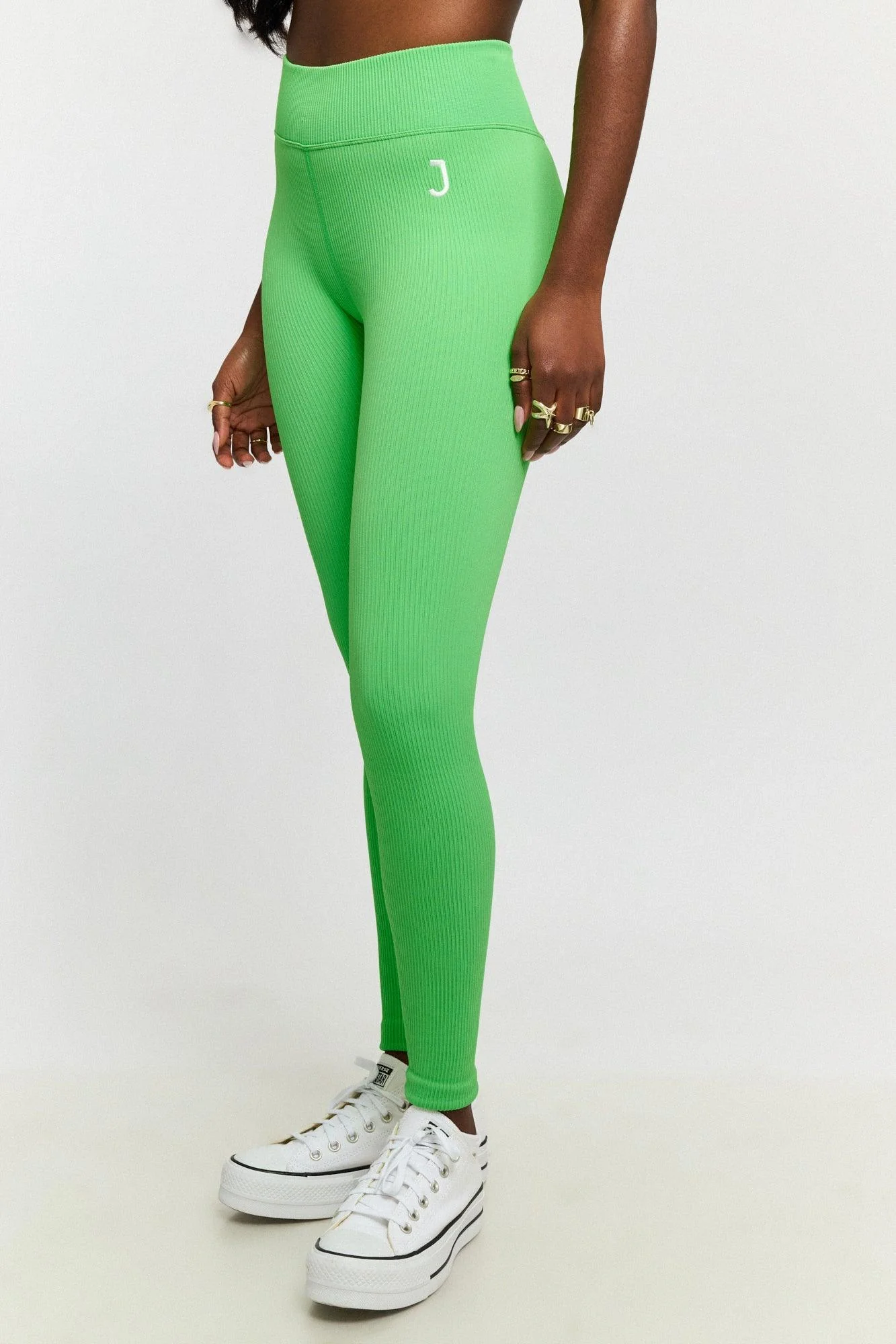 JUV x Maya Keyy טייץ Matcha מבד ריב - Image 3